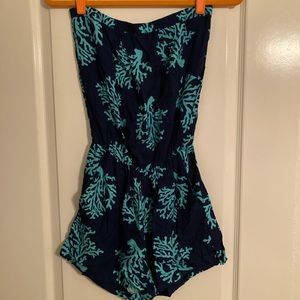 Escapades Beach Small Navy Strapless Romper